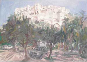 Rocca di Tropea - 1986 olio 70x50